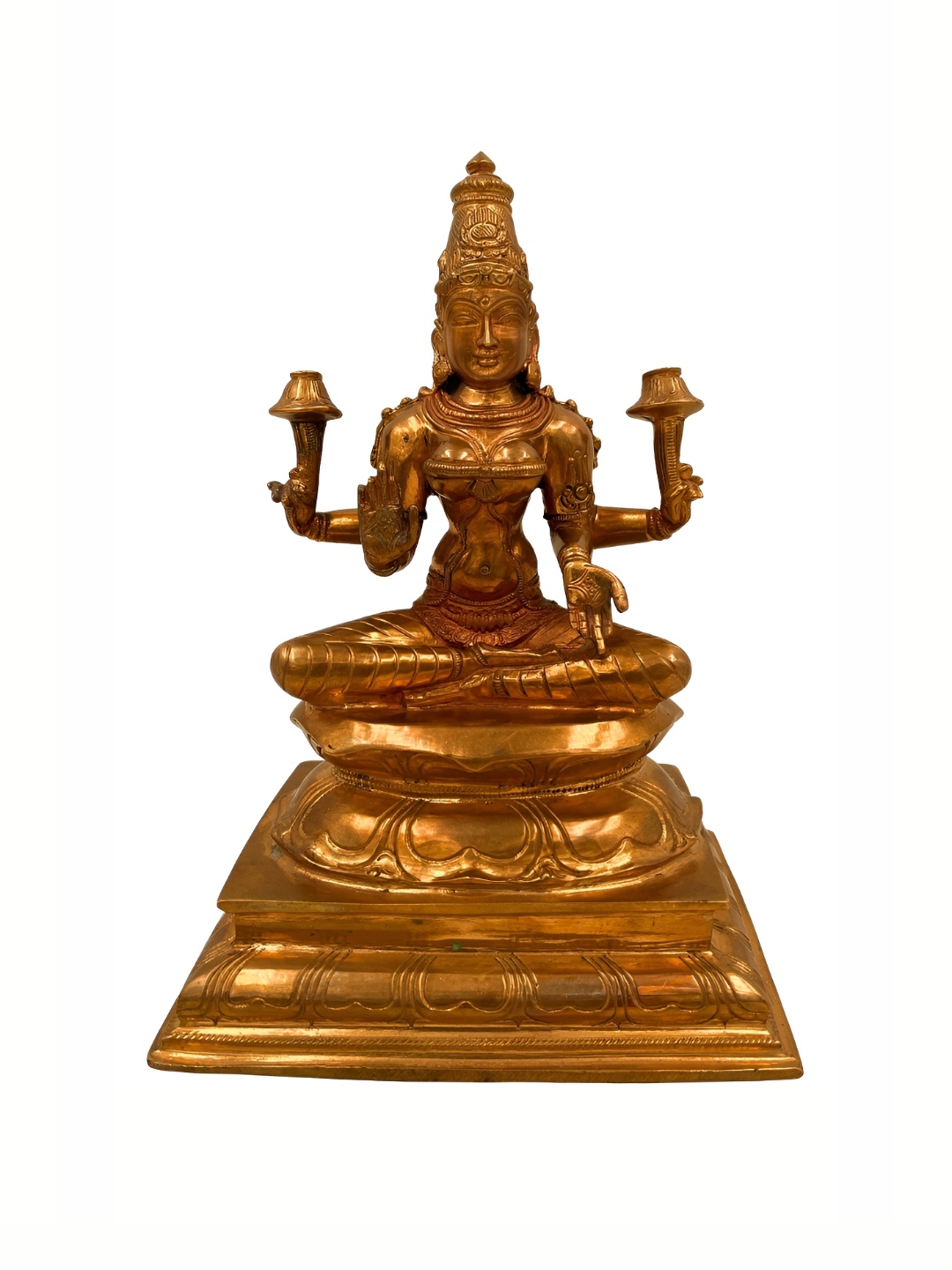 

Bhunes Gold Toned Lakshmi Idol Brass Showpiece