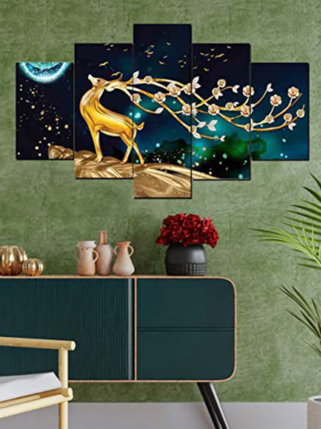 

Perpetual Beige & Black Birds and Animals Wooden Painting Wall Art