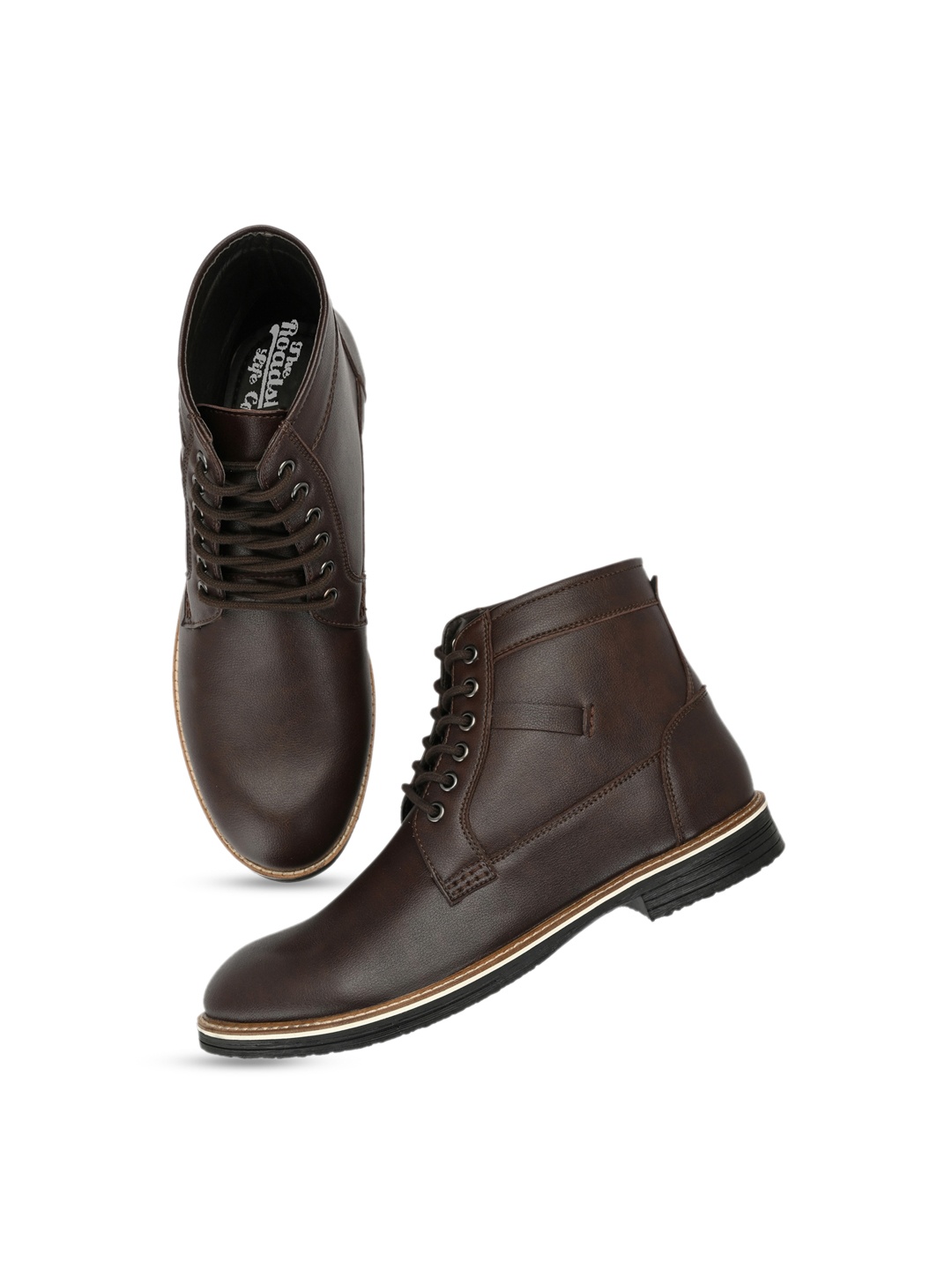 

The Roadster Lifestyle Co. Men Brown Mid Top Regular Boots