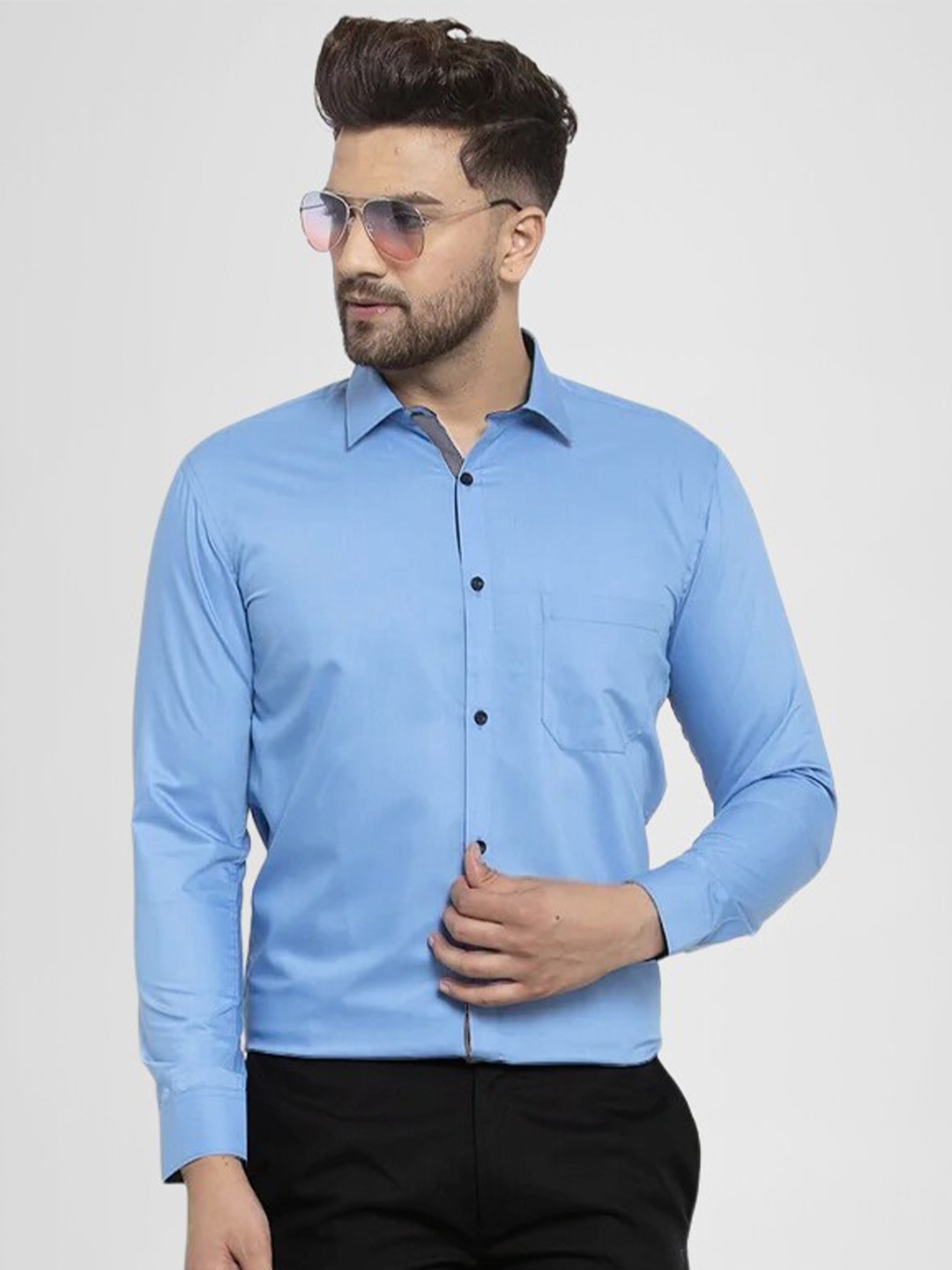 

Tee Projekt Standard Fit Formal Shirt, Blue
