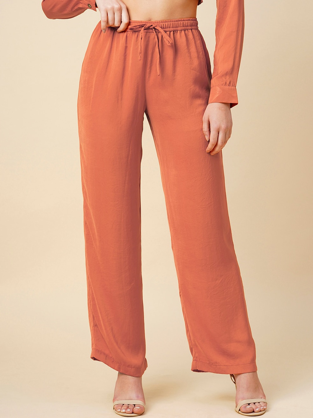 

Chemistry Women Mid Rise Parallel Trouser, Rust
