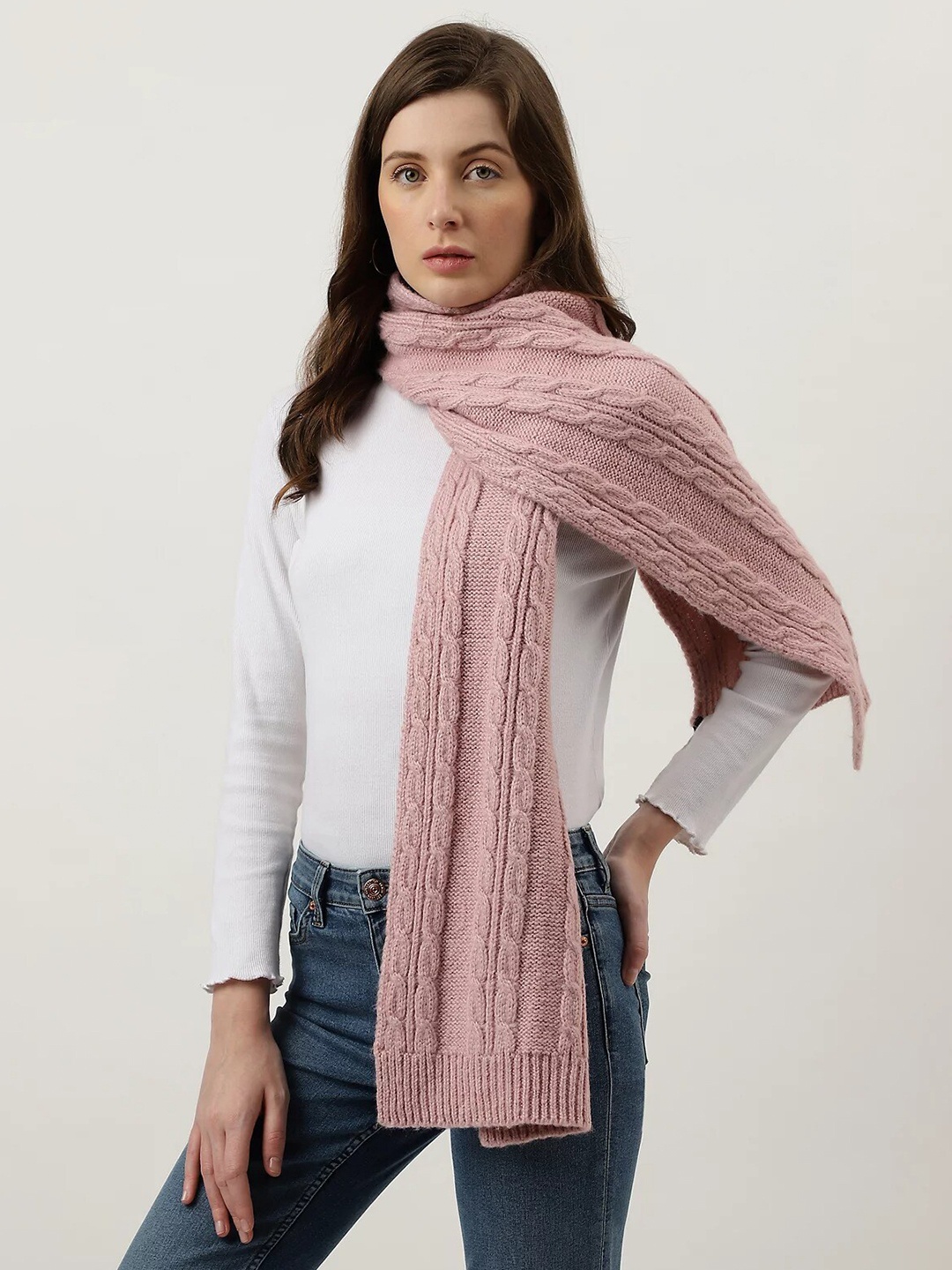 

Marks & Spencer Self Design Scarf, Pink