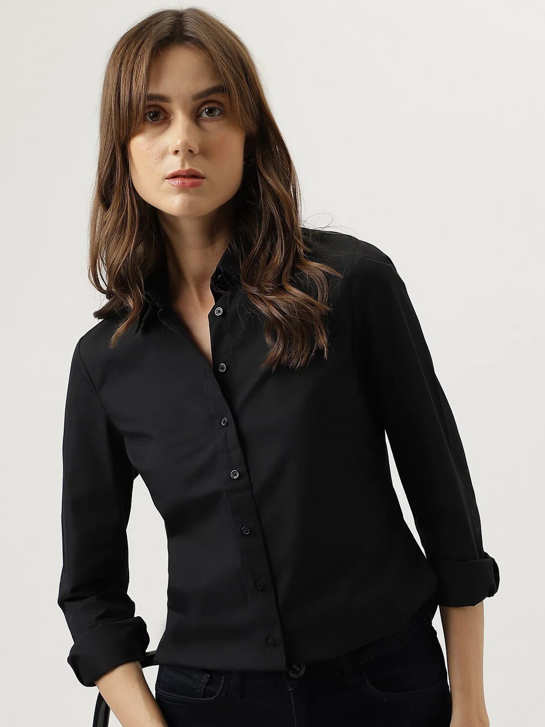 

Marks & Spencer Regular Fit Cotton Casual Shirt, Black