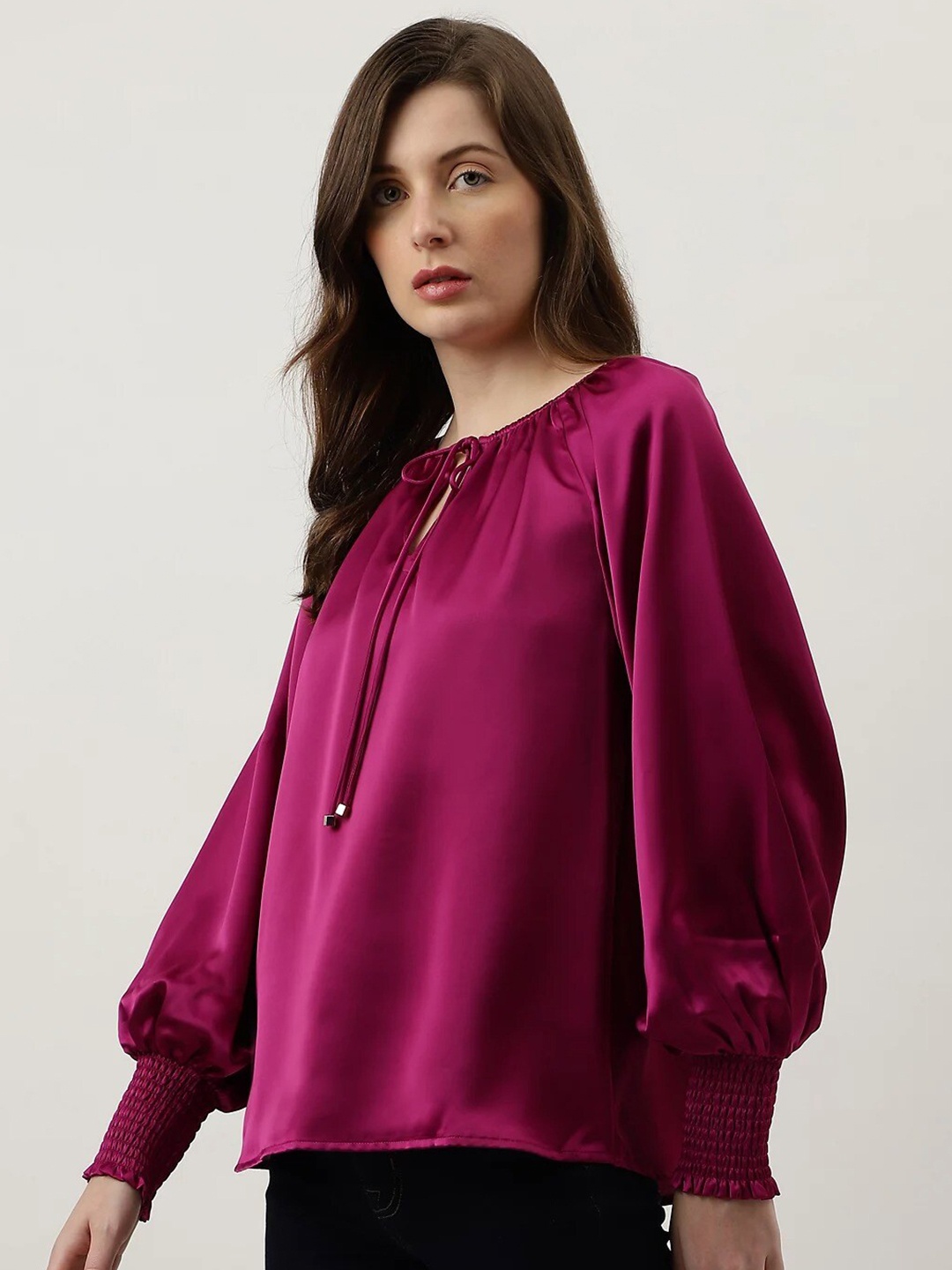 

Marks & Spencer Keyhole Neck Top, Magenta