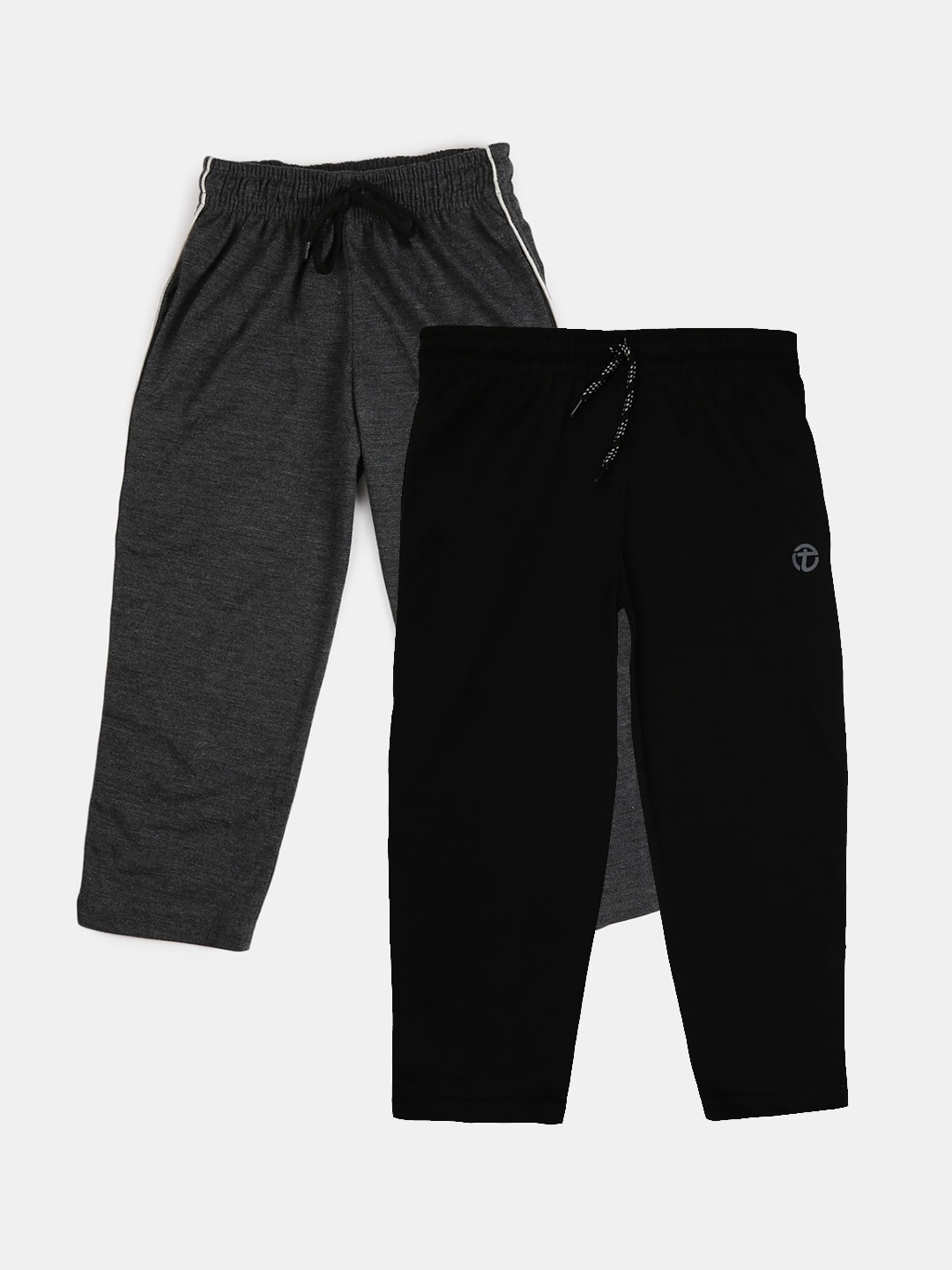 

V-Mart Boys Pack of 2 Cotton Track Pants, Grey