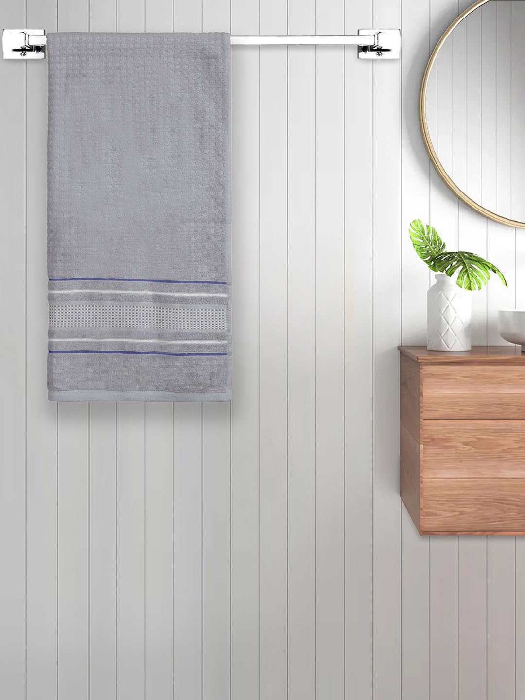 

FABINALIV Grey Cotton Bath Towels