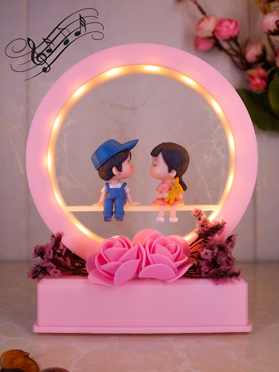 

Elegant Lifestyle Pink & Blue Polyresin Figurine Showpiece