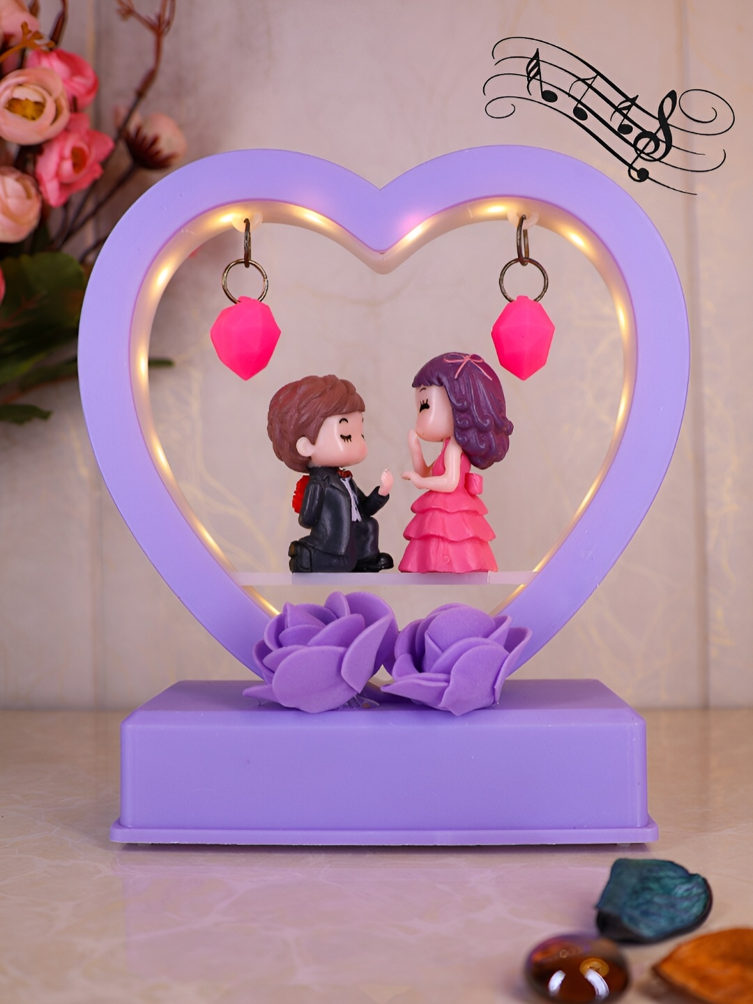 

Elegant Lifestyle Purple & Pink Polyresin Figurine Showpiece