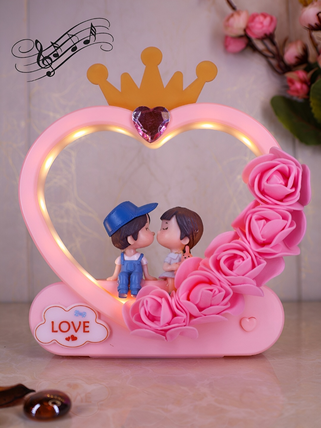 

Elegant Lifestyle Pink & Blue Figurine Polyresin Showpiece