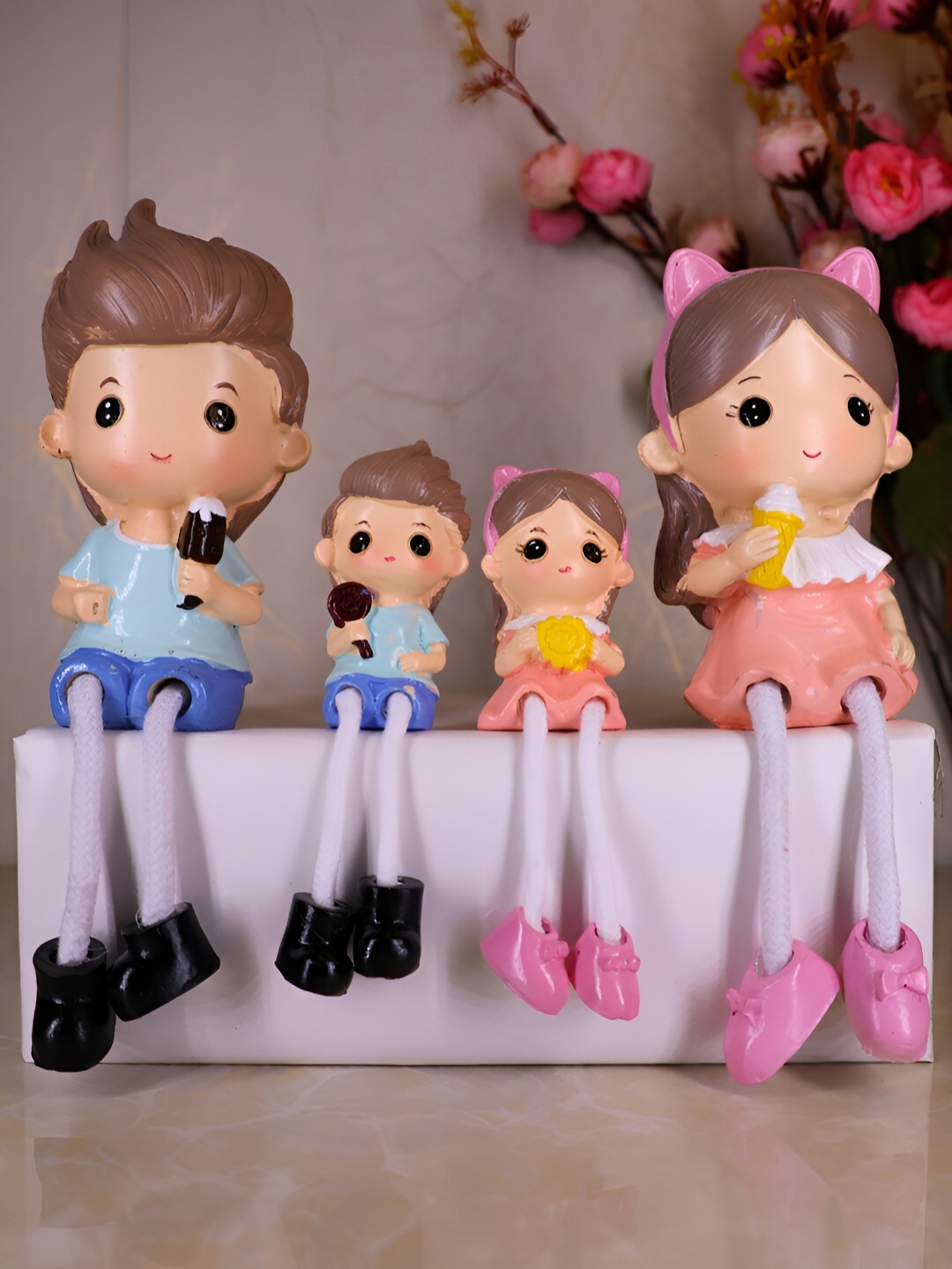 

Elegant Lifestyle Blue & Pink Polyresin Figurine Showpiece