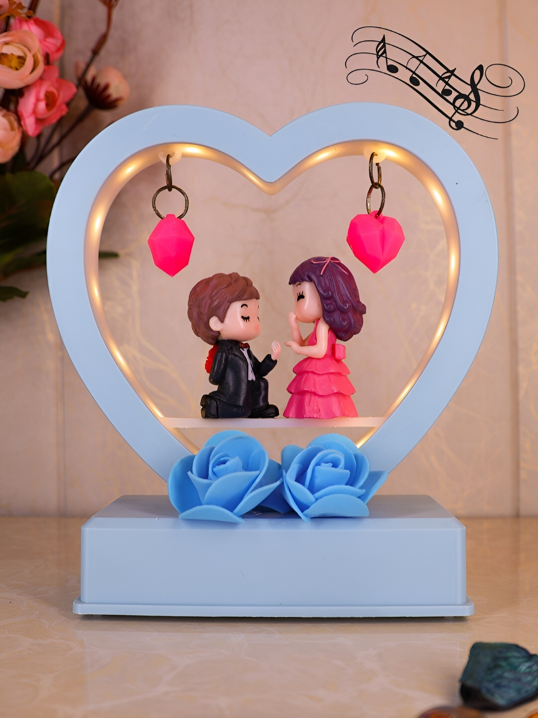 

Elegant Lifestyle Blue & Pink Polyresin Figurine Showpiece