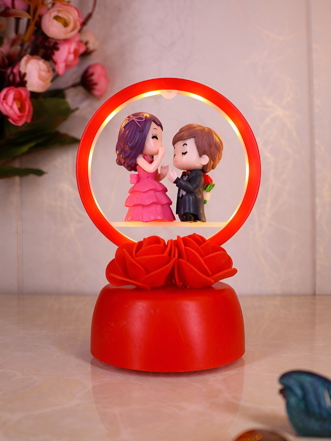 

Elegant Lifestyle Red & Black Couples Figurine Showpiece