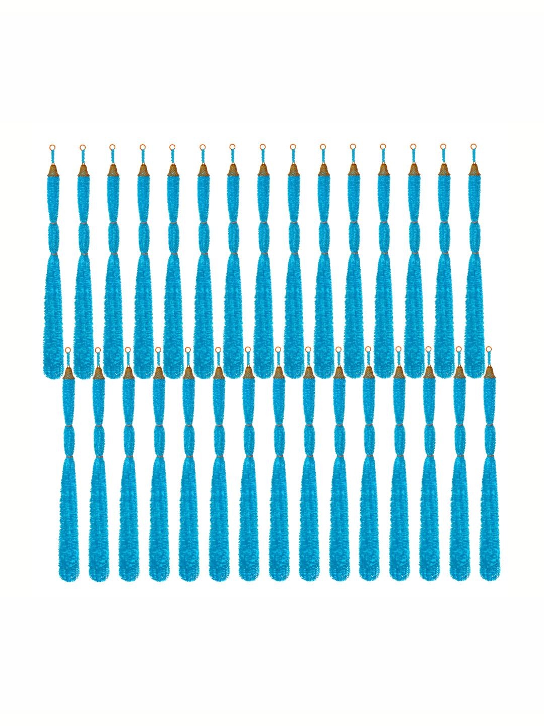 

iHandikart Blue 30 Pieces Feather Wool Tassels With Bell