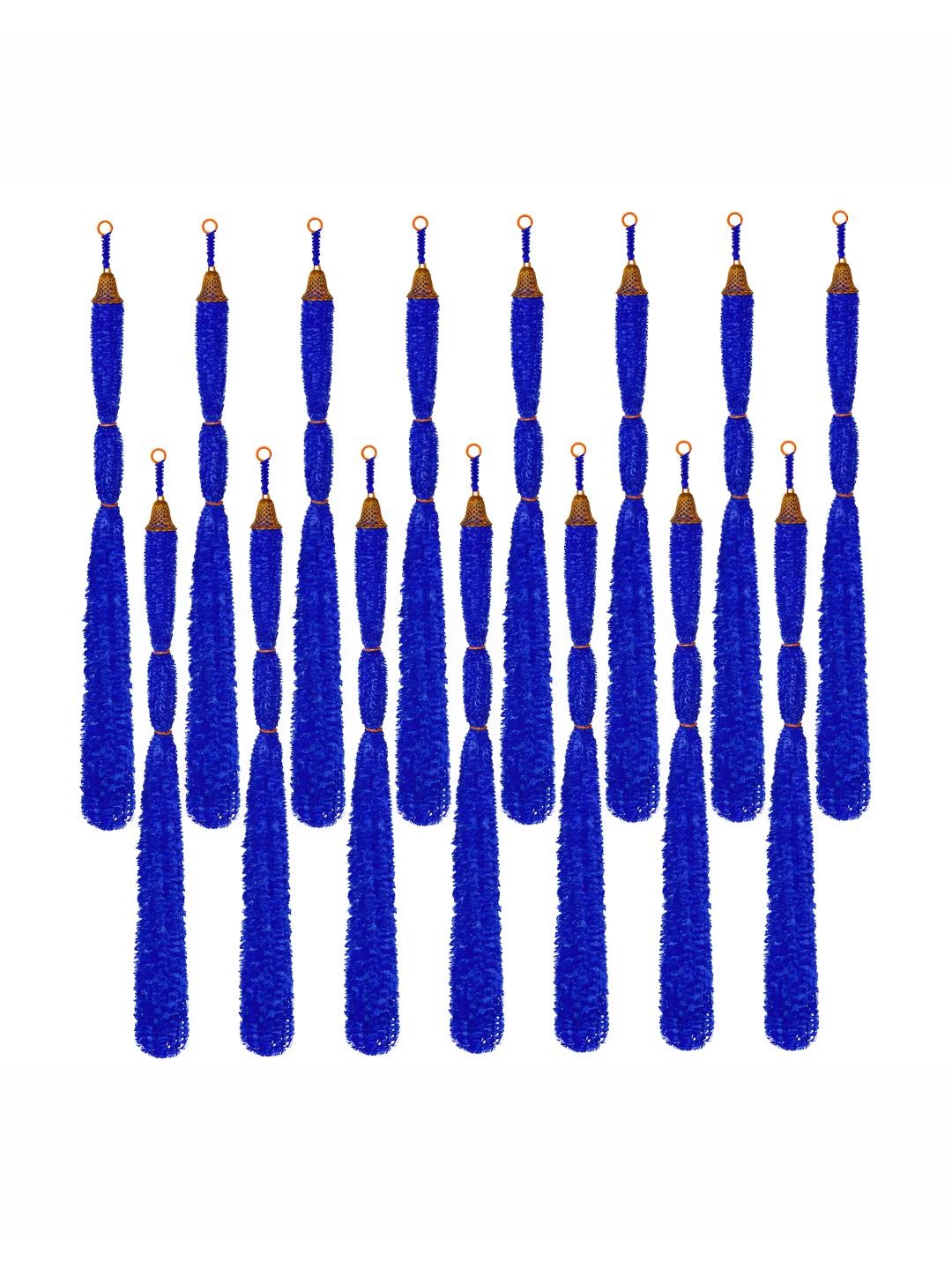 

iHandikart Blue 15 Pieces Feather Wool Tassels With Bell