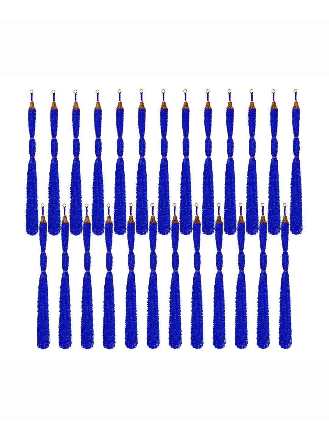 

iHandikart Blue 25 Feather Woolen Tassels With Bell