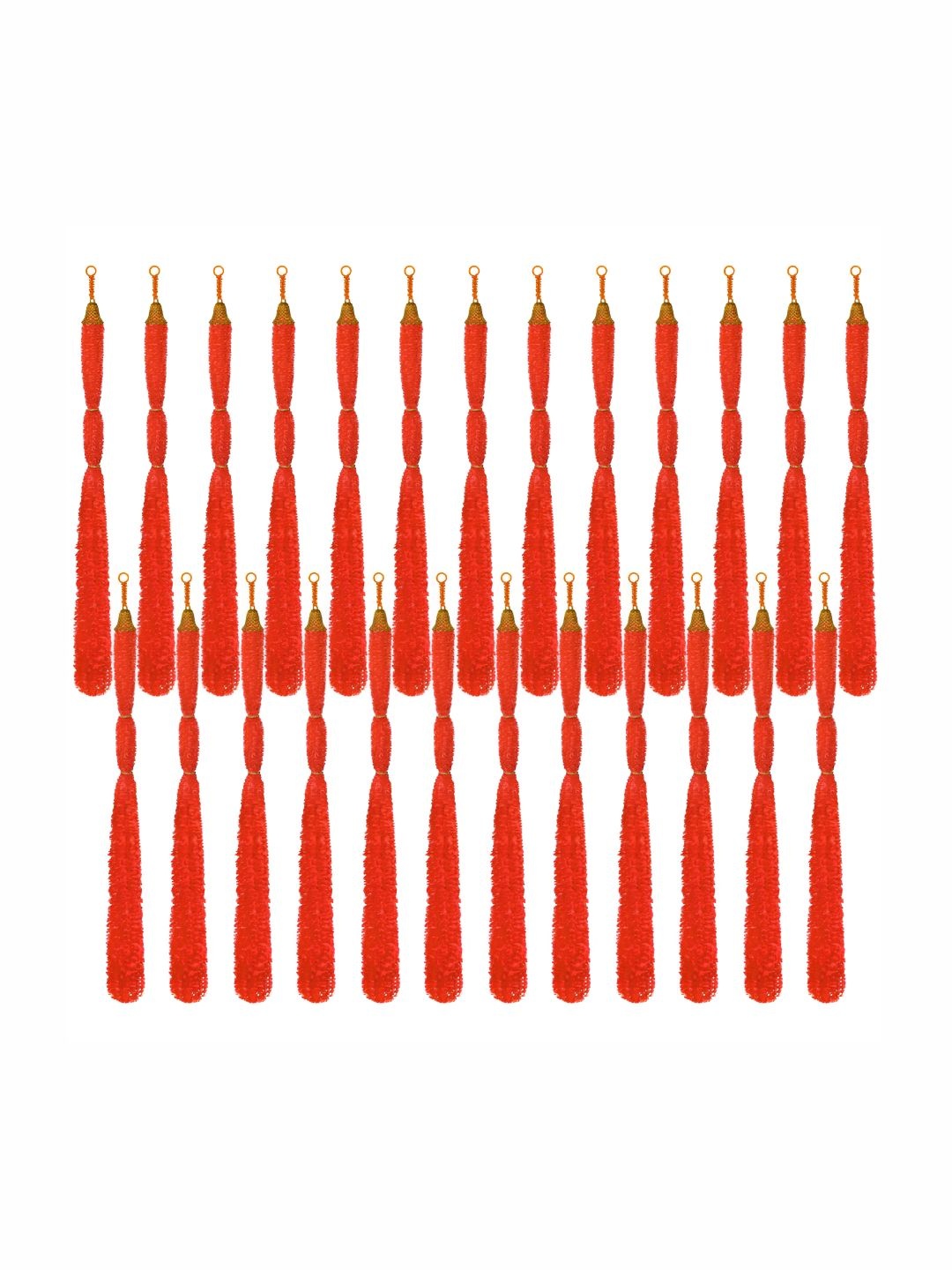 

iHandikart Red 25 Pieces Feather Woolen Tassels With Bell