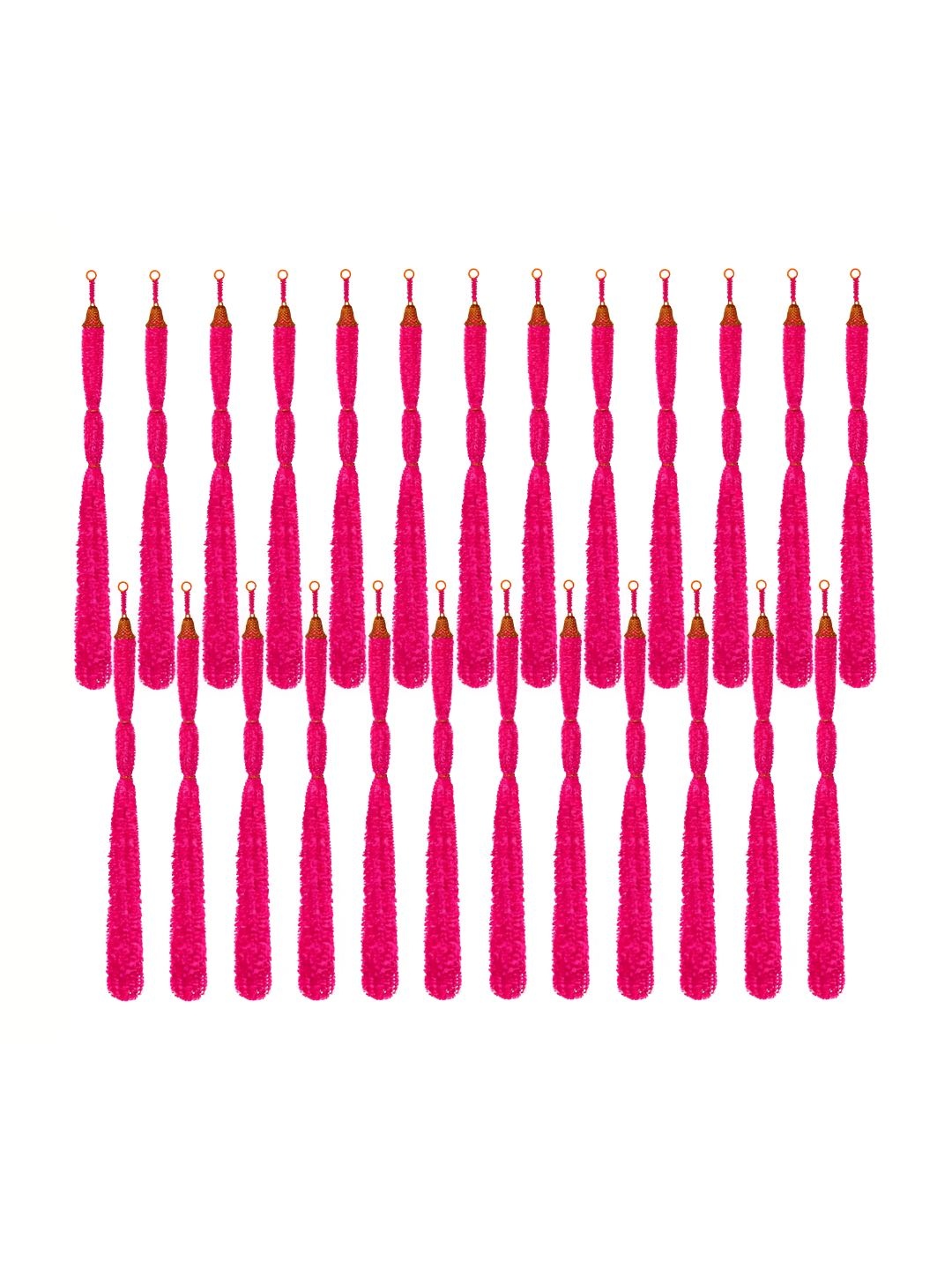 

iHandikart Pink 25 Pieces Feather Wool Tassels With Bell