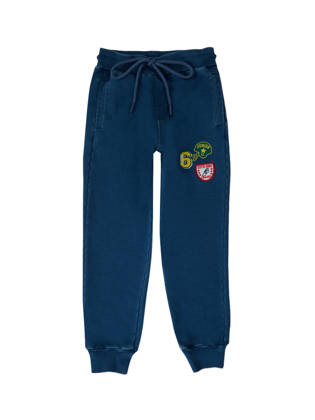 

Gini and Jony Infant Boys Printed Cotton Jogger, Navy blue