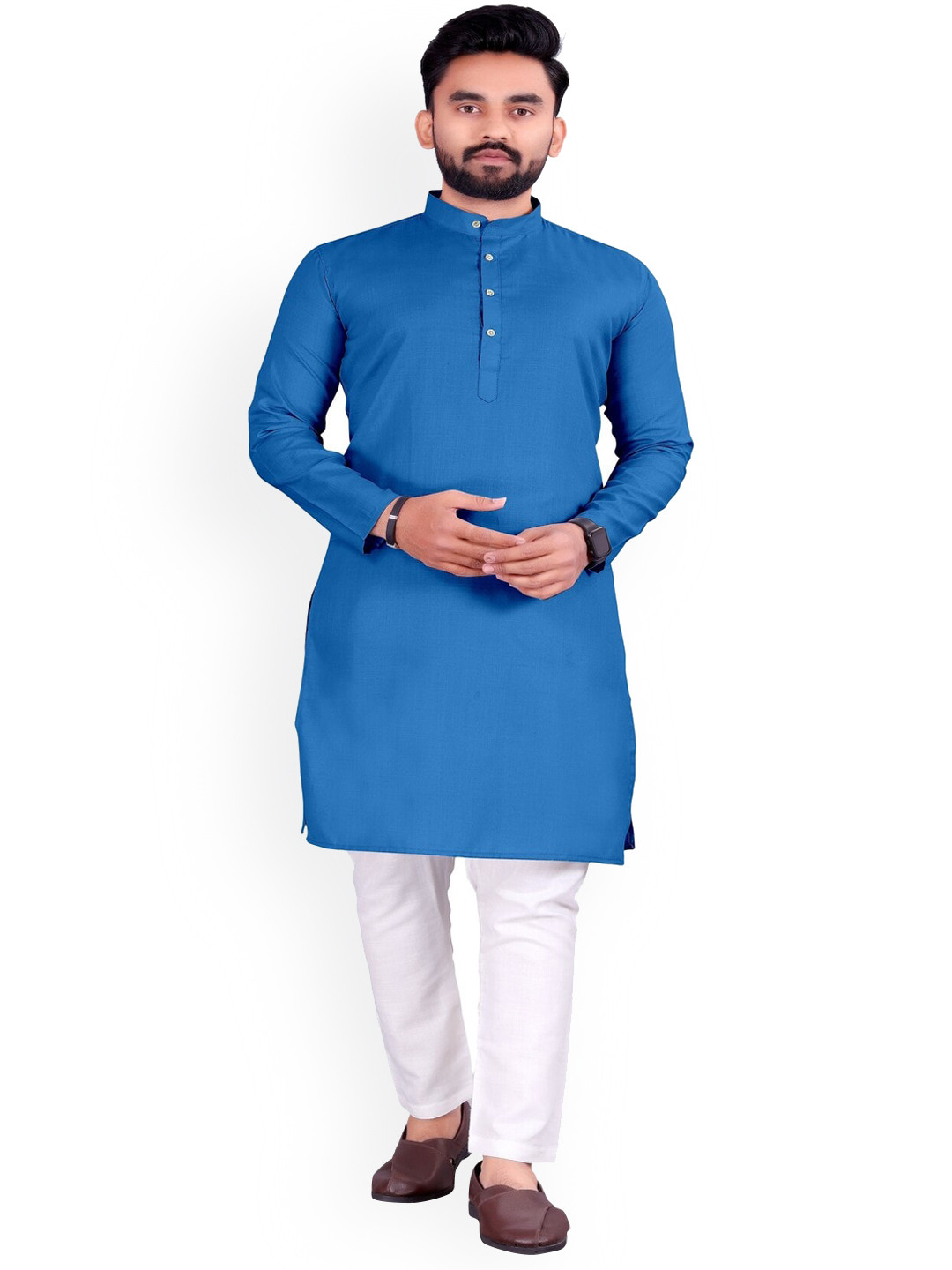 

Bought First Mandarin Collar Kurta, Teal