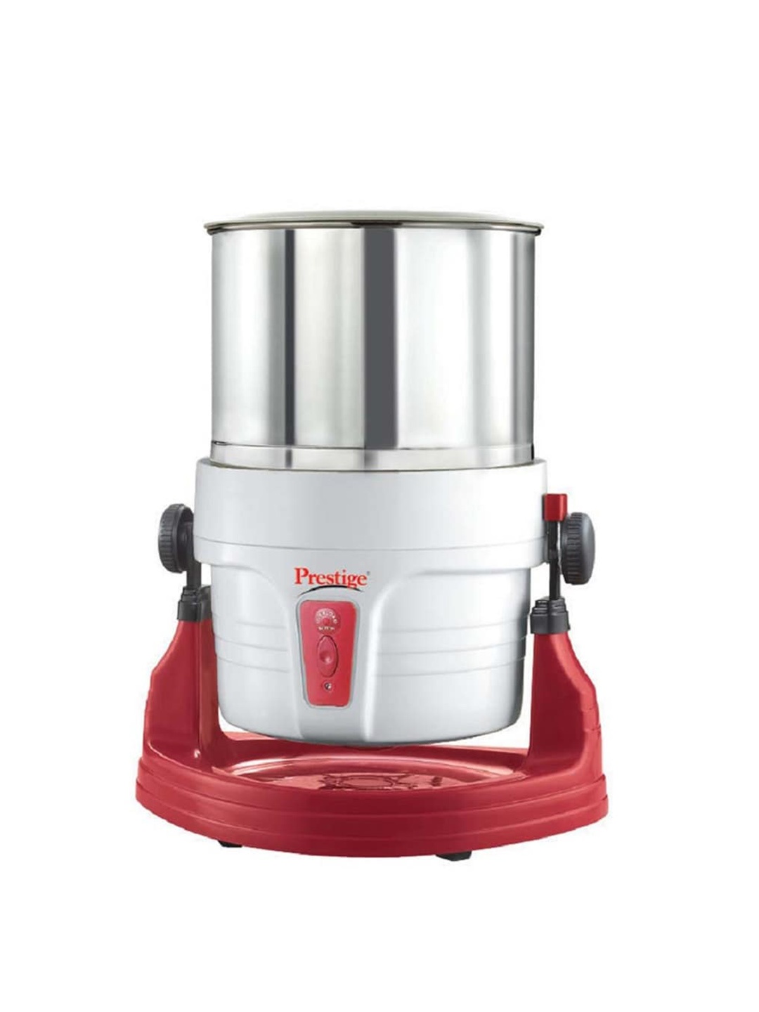 

Prestige PWG 01 White & Red Wet Grinder with Stainless Steel Drum 2 L