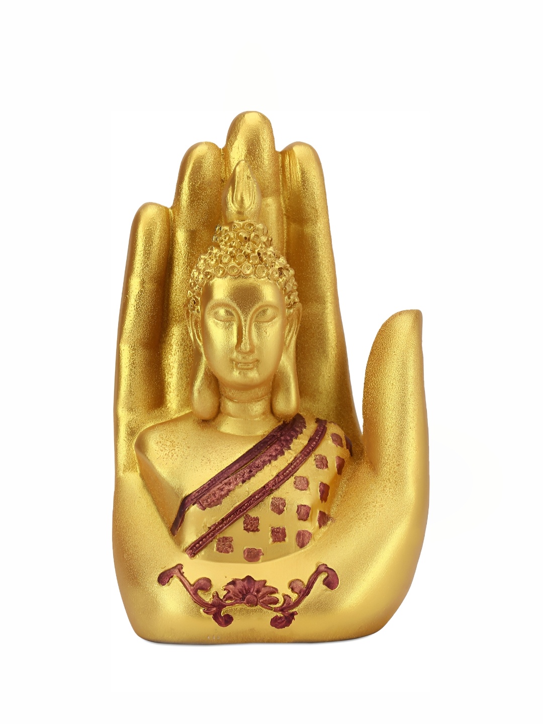 

GW CREATIONS Gold Toned & Brown Polyresin Buddha Figurine Showpiece