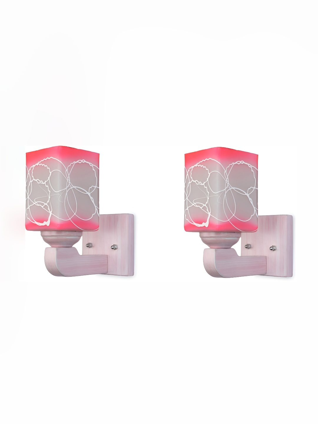 

Afast Pink 2 Pcs Textured Wall Lamps