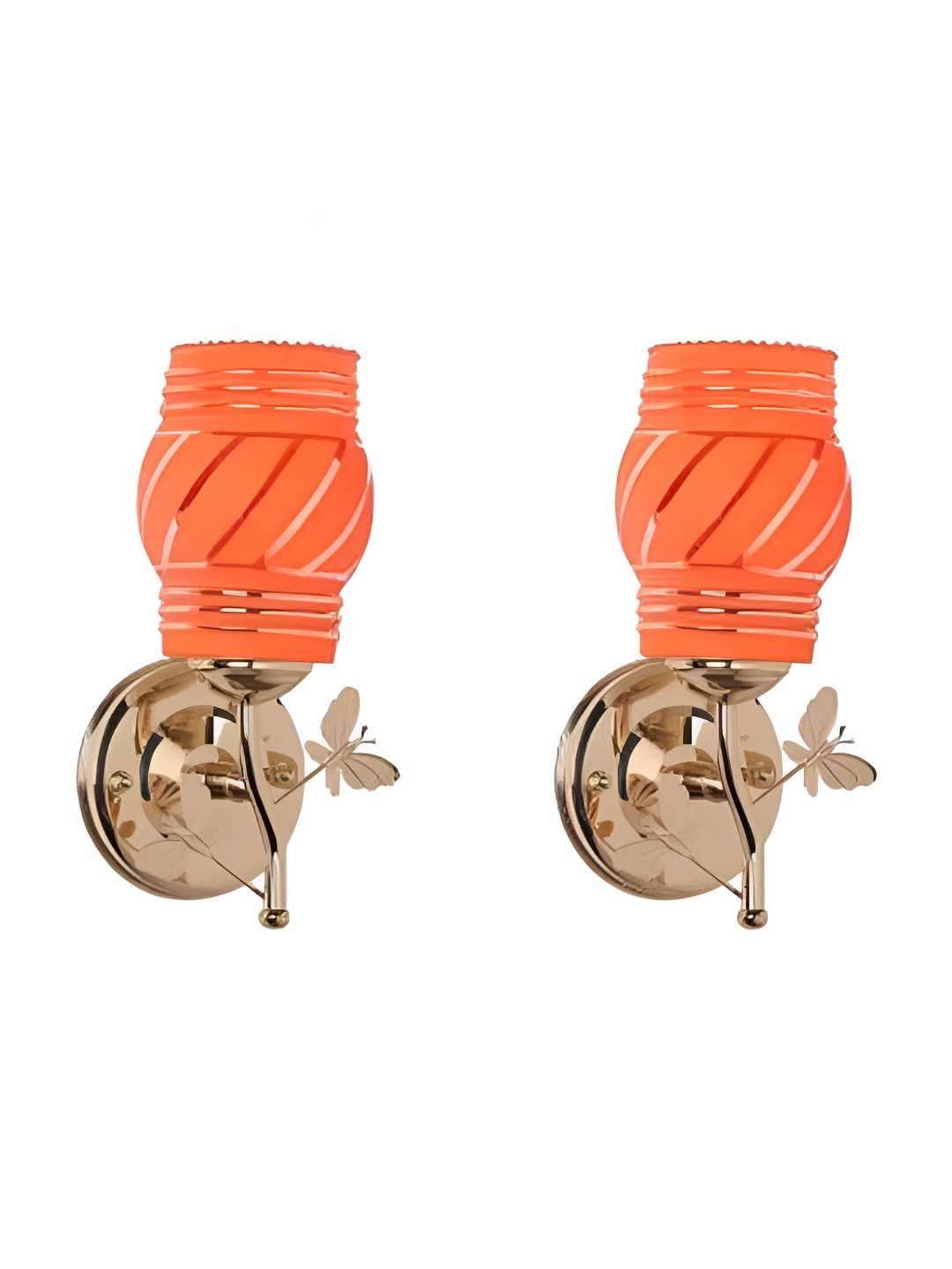 

Afast Orange 2 Pieces Cylindrical Shaped Glass Wall Lamps