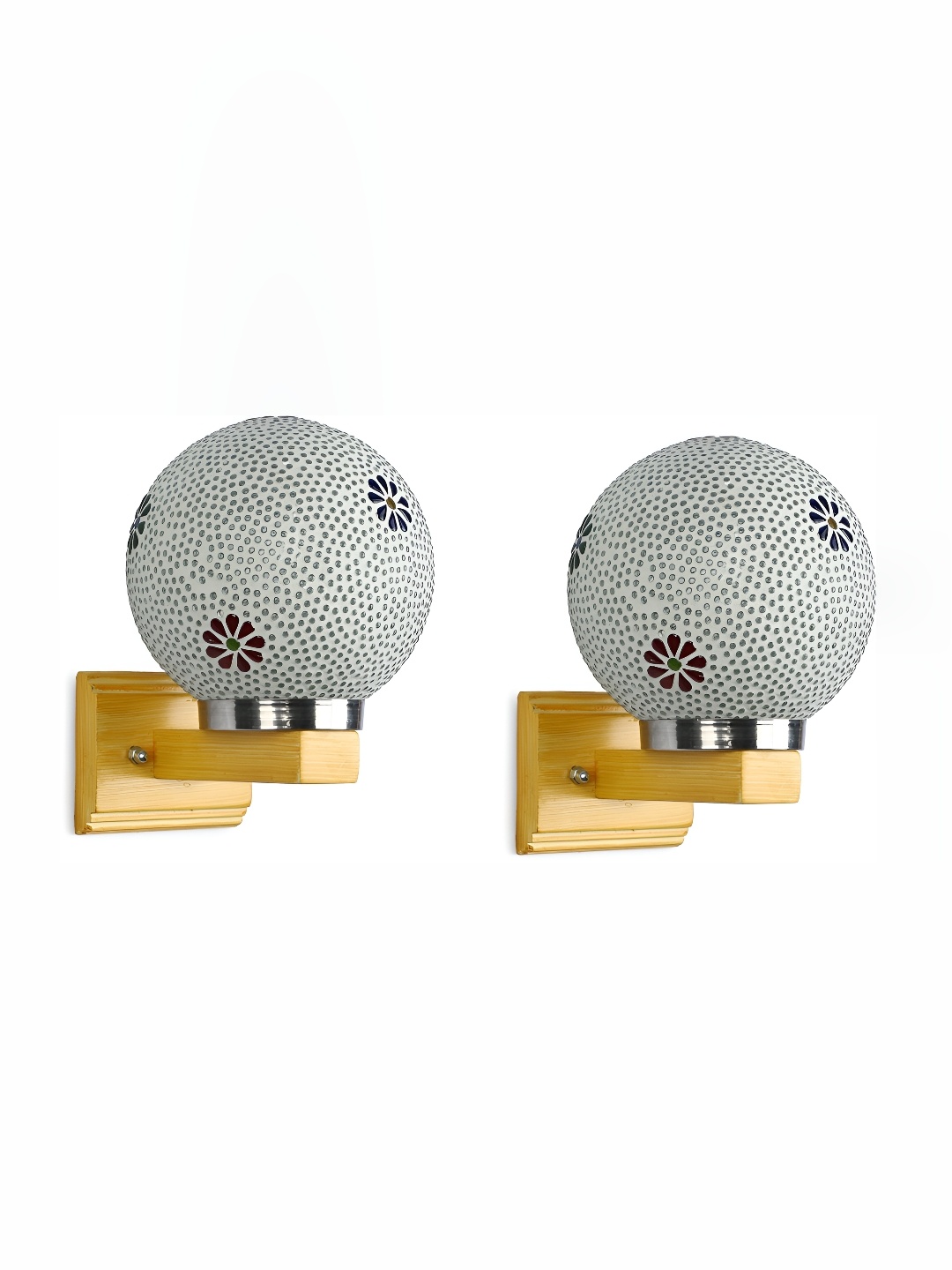 

Afast White 2 Pieces Glass Wall Lamps
