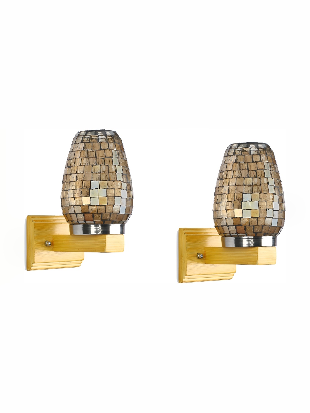 

Afast Gold Toned 2 Pieces Glass Wall Lamps