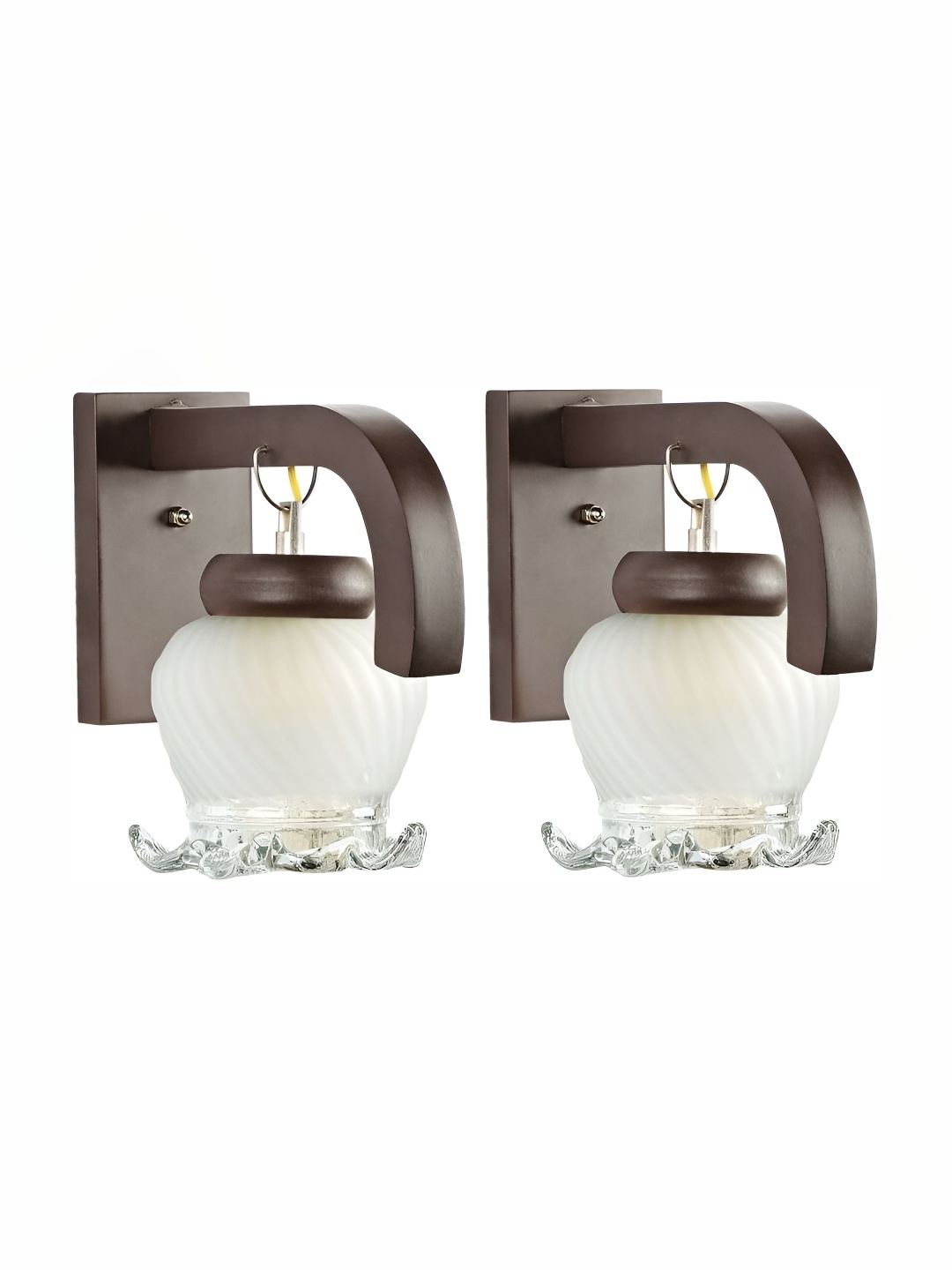 

Afast White 2 Pieces Glass Wall Lamps