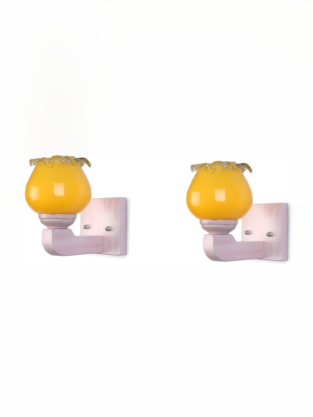 

Afast Yellow & White 2 Pieces Abstract Shaped Glass Wall Lamp