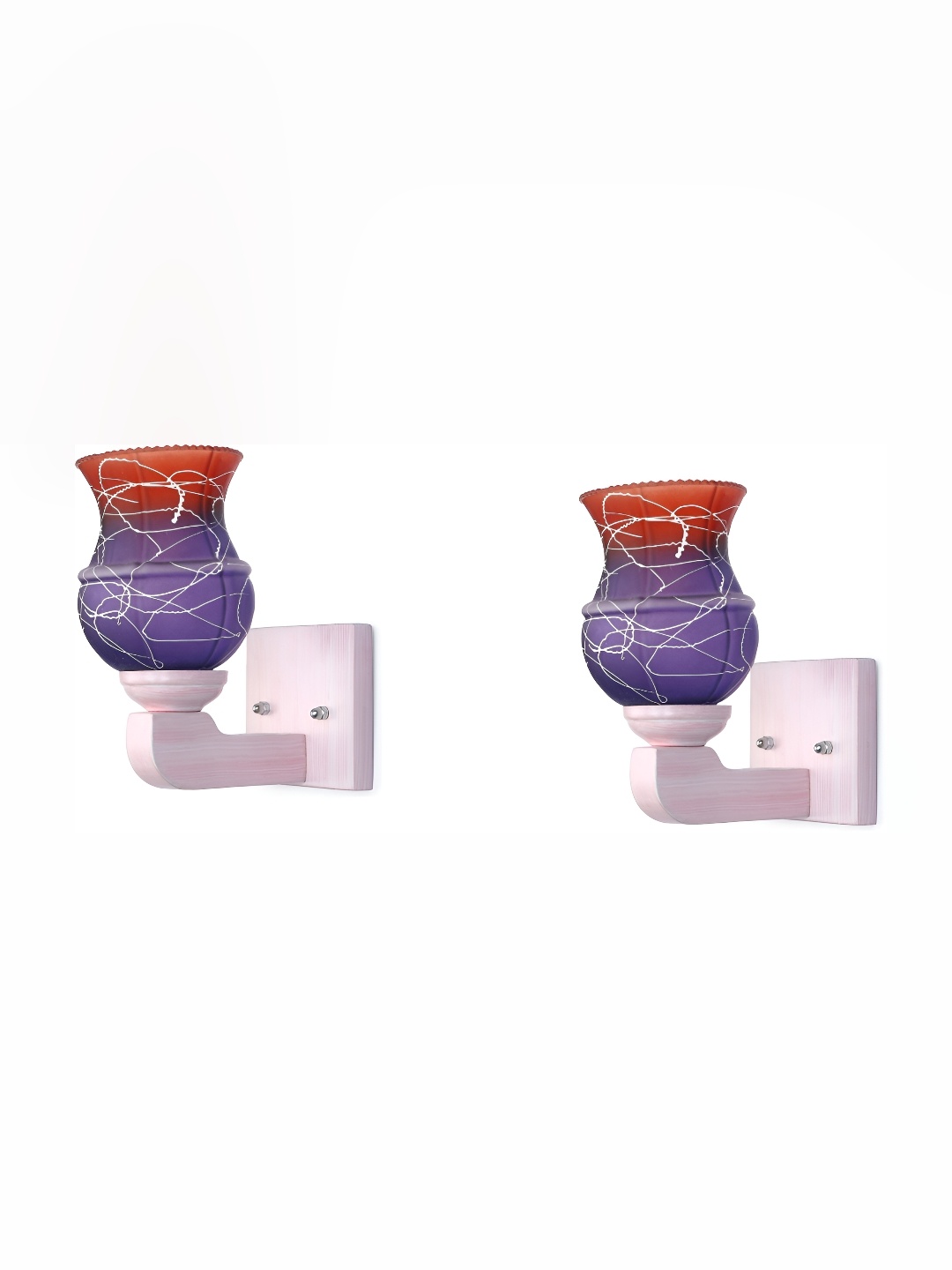 

Afast Red & Purple 2 Pcs Glass Wall Lamps