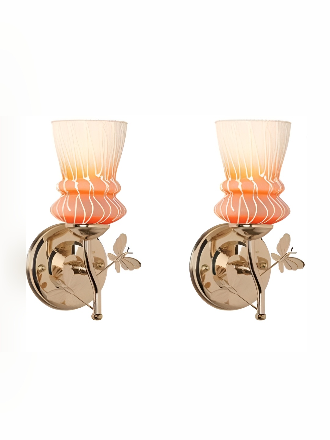 

Afast Orange 2 Pcs Textured Wall Lamps, White
