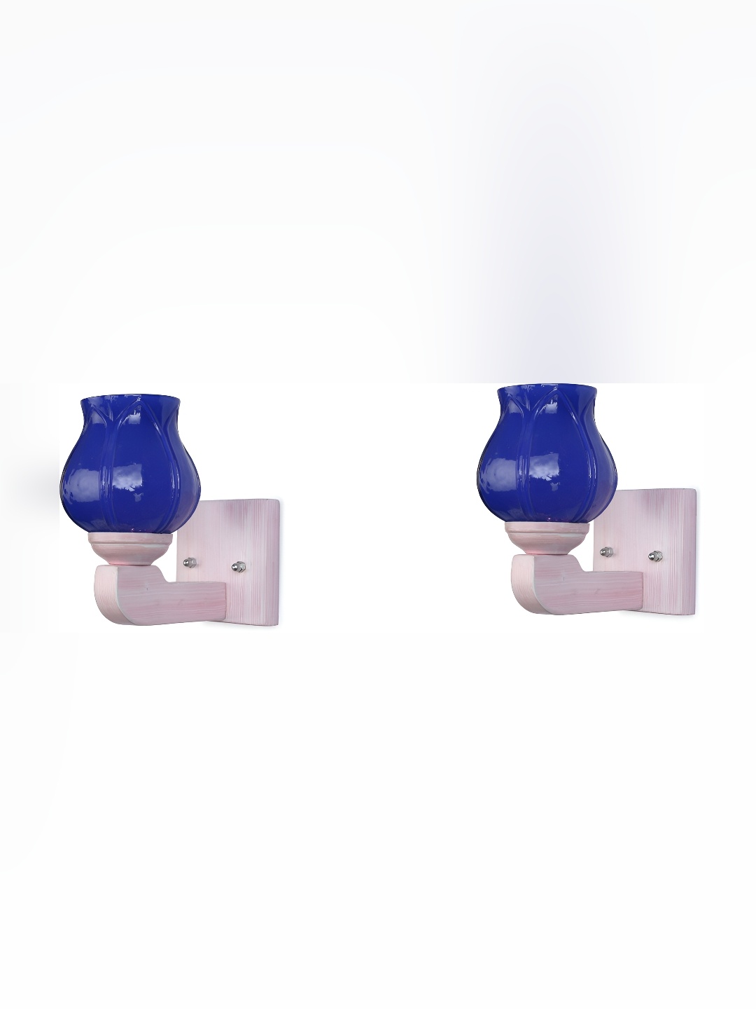 

Afast Blue & White 2 Pieces Textured Contemporary Glass Wall Lamps