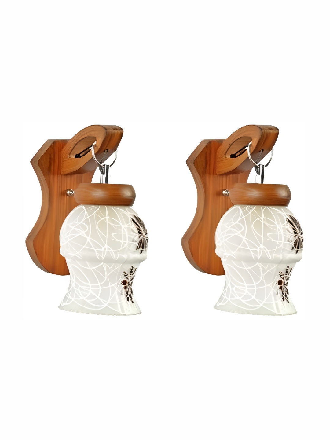 

Afast White 2 Pcs Glass Wall Lamps