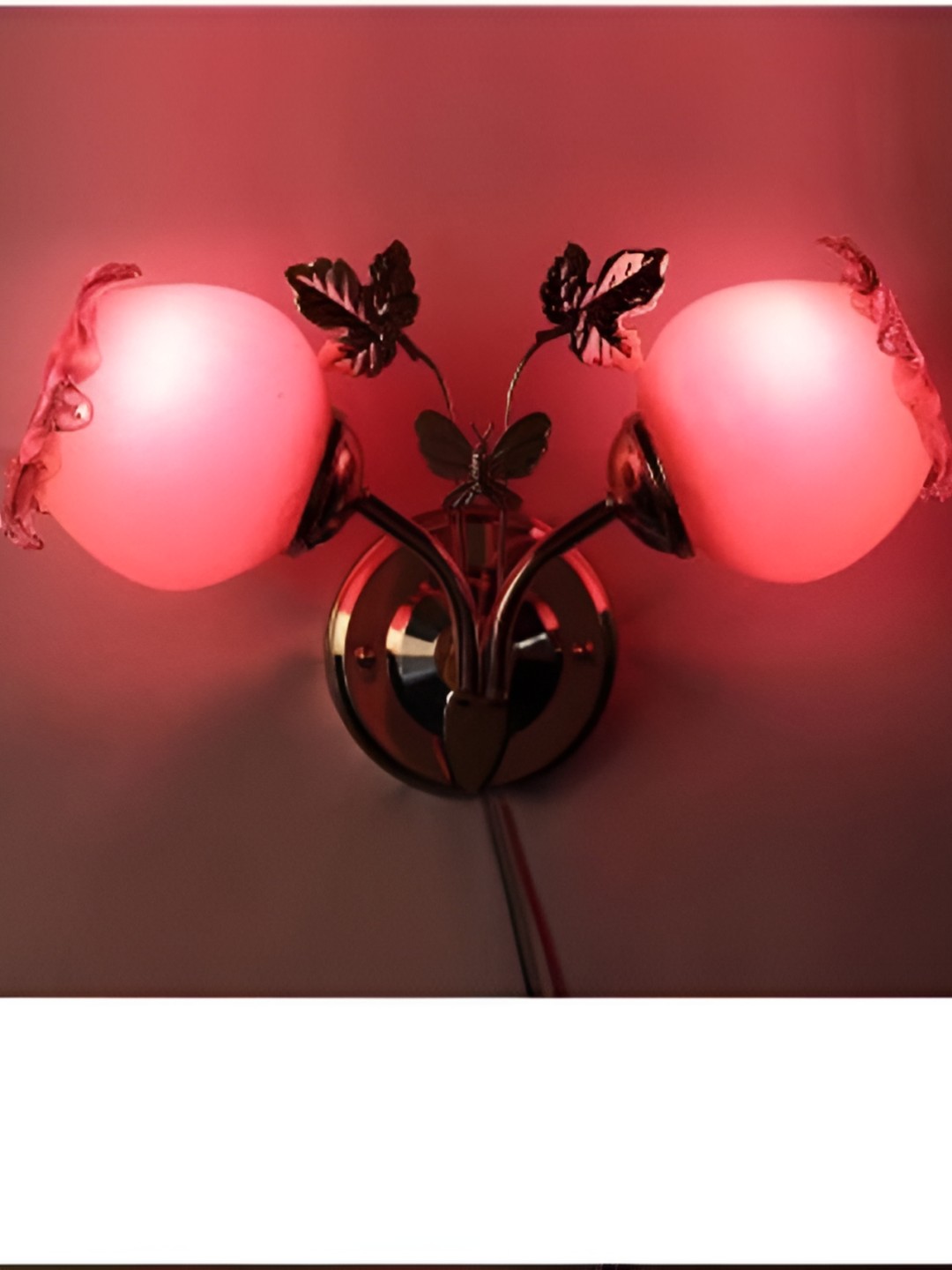 

Afast Pink & Gold Toned Textured Contemporary Glass Wall Lamps