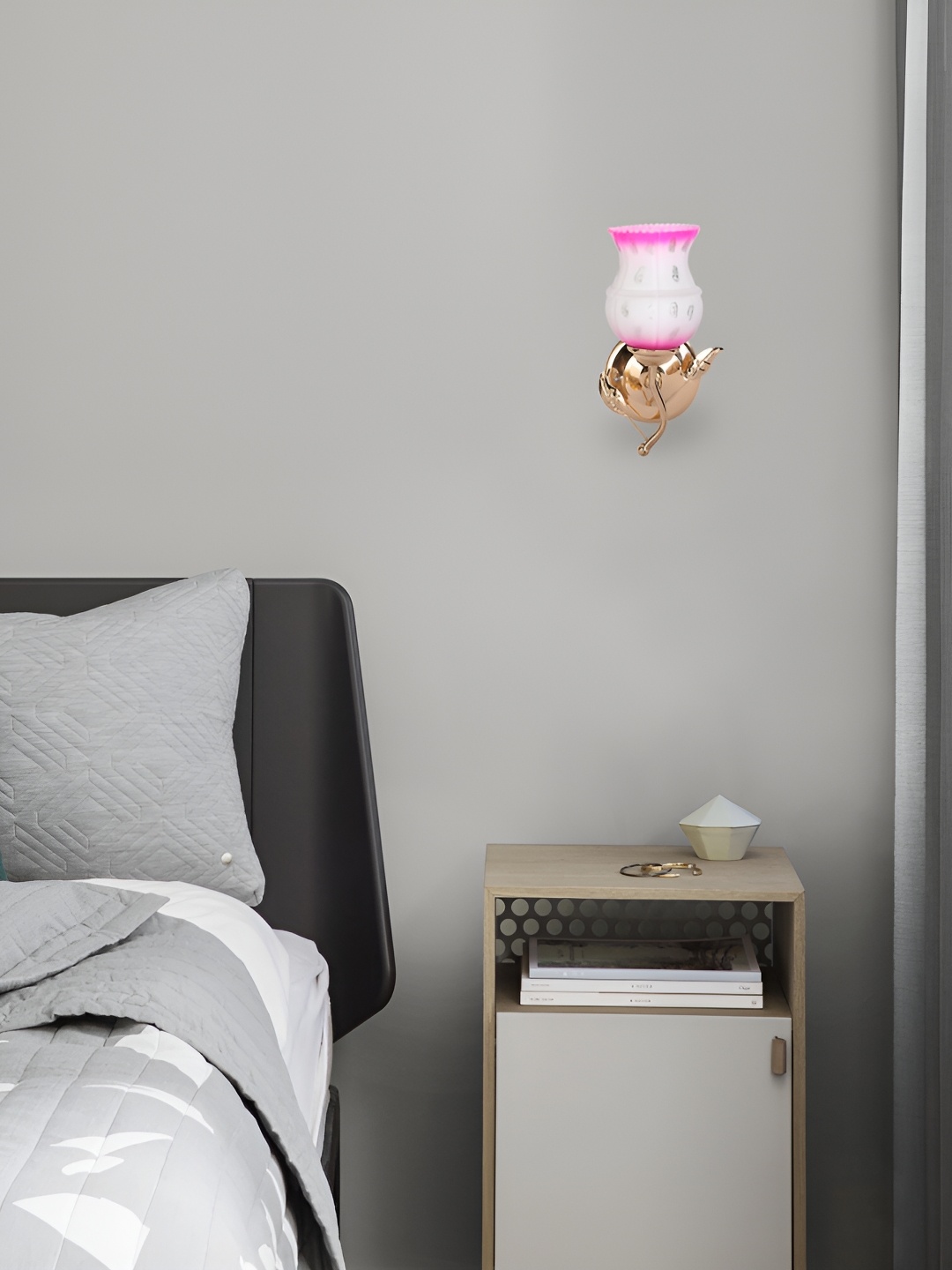 

Afast Pink & White 2 Pcs Glass Wall Lamps