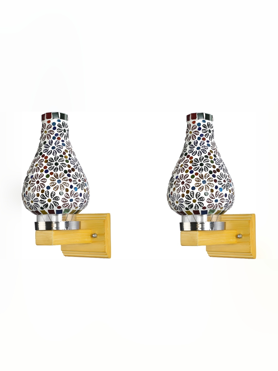 

Afast White & Blue 2 Pieces Abstract Glass Wall Lamp