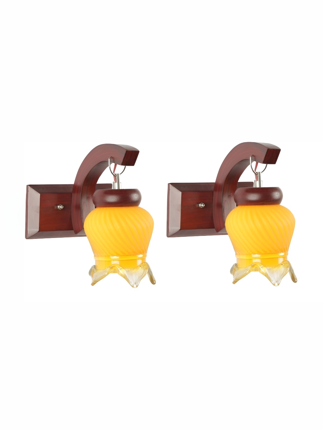 

Afast Yellow 2 Pieces Bell Shaped Glass Wall Lamp
