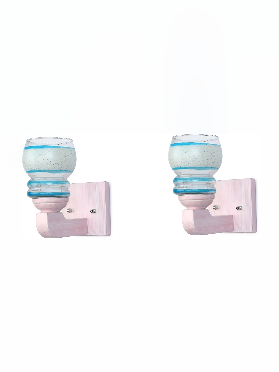

Afast Blue & White 2 Pieces Contemporary Glass Wall Lamps