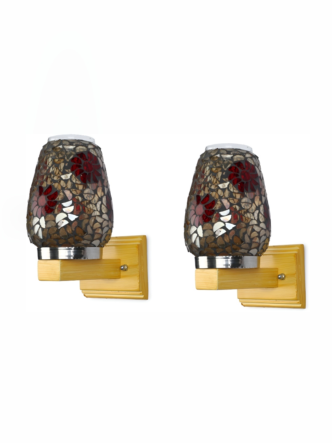 

Afast Maroon 2 Pieces Glass Wall Lamp