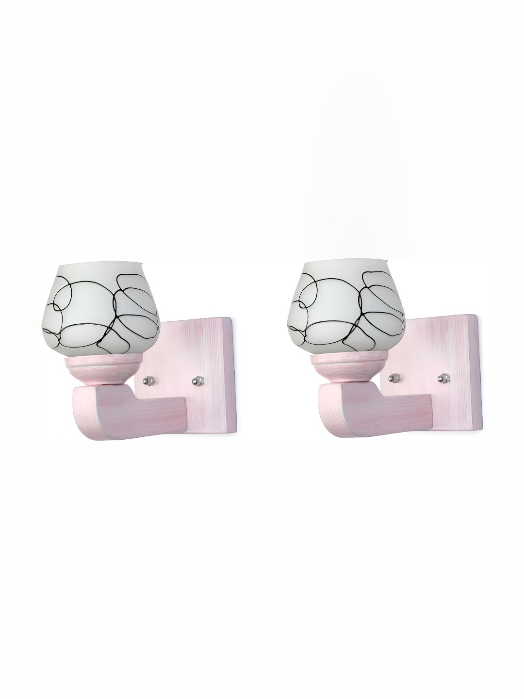 

Afast White 2 Pieces Glass Wall Lamps