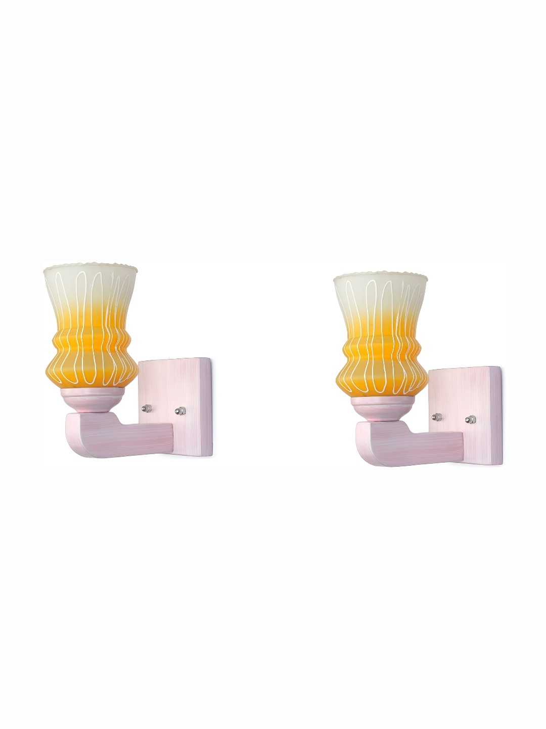 

Afast Yellow 2 Pieces Glass Wall Lamps
