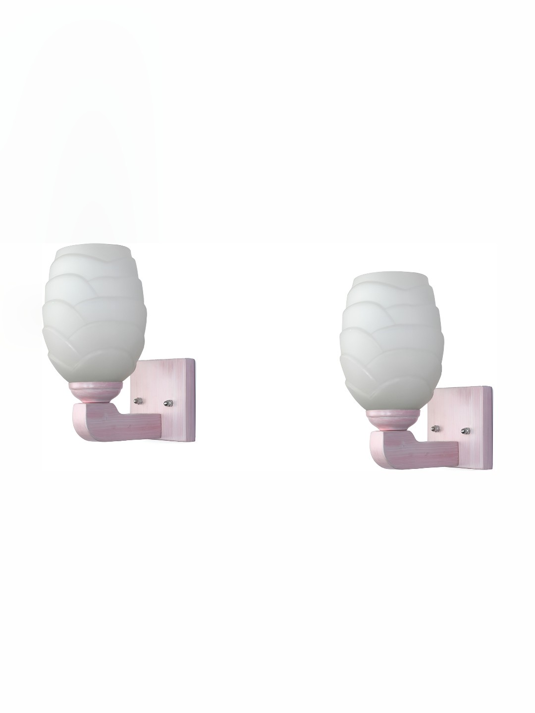 

Afast White 2 Pieces Textured Glass Wall Lamps