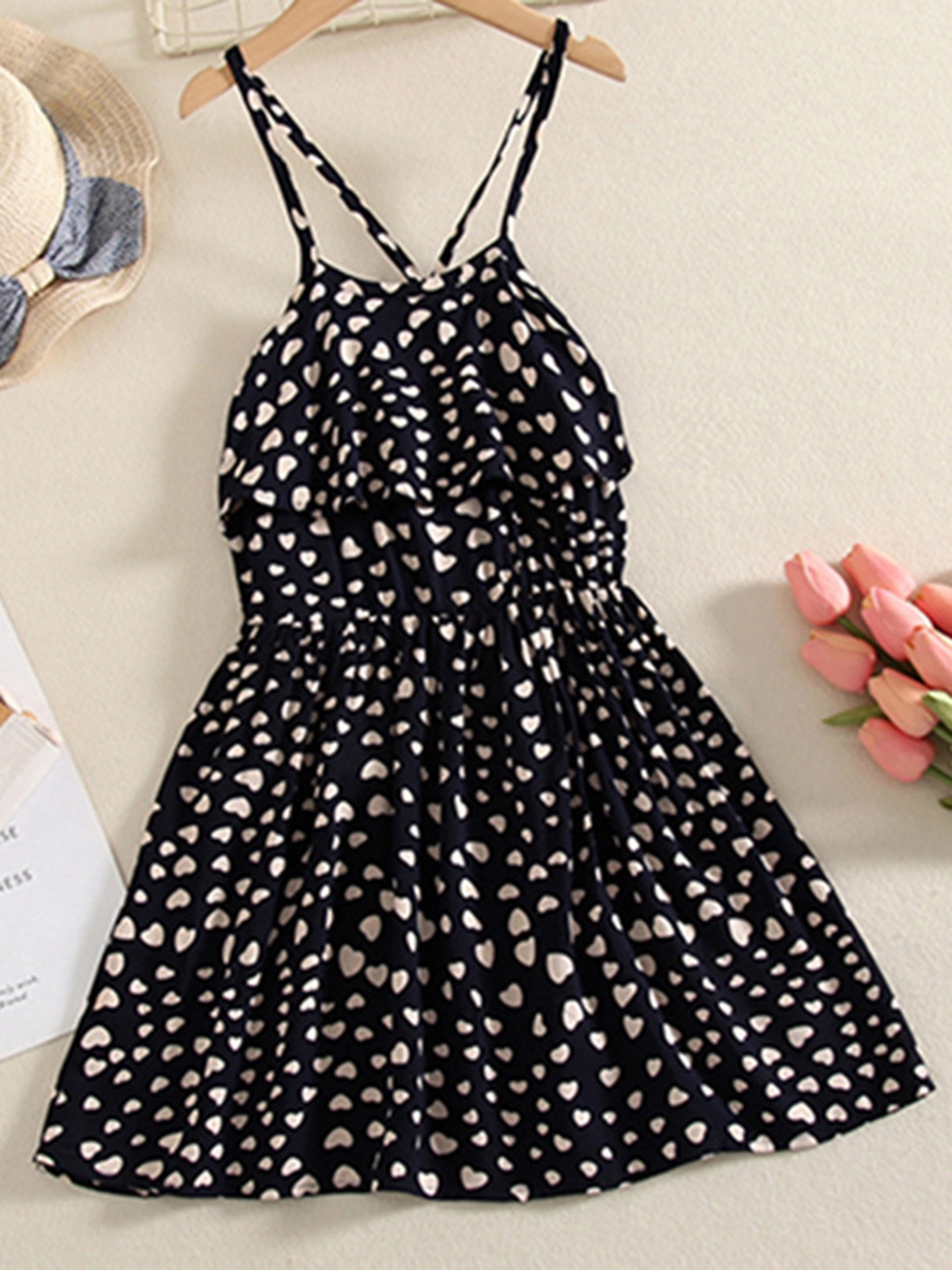 

INCLUD Black Print Fit & Flare Dress