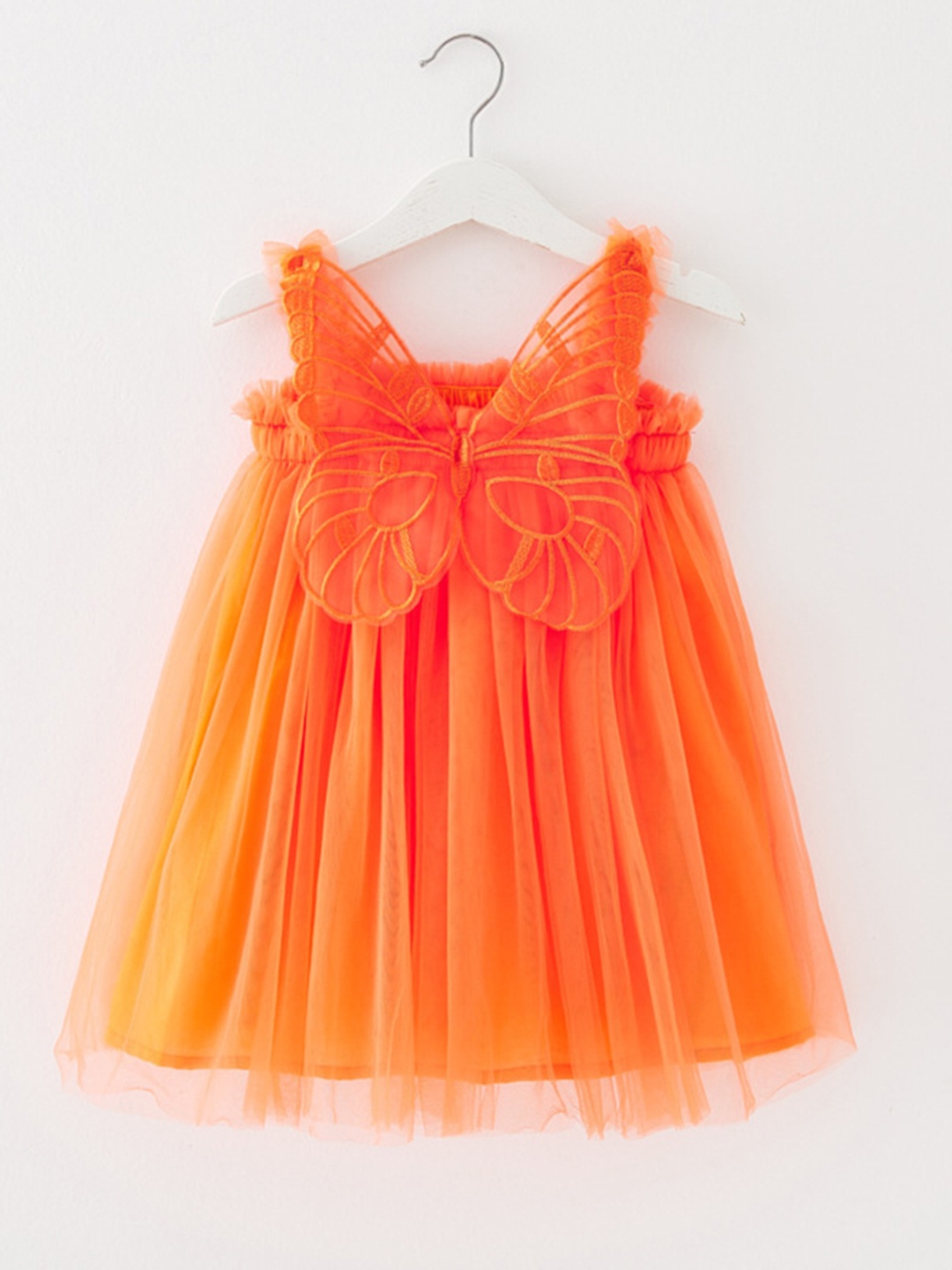 

INCLUD Orange Fit & Flare Dress