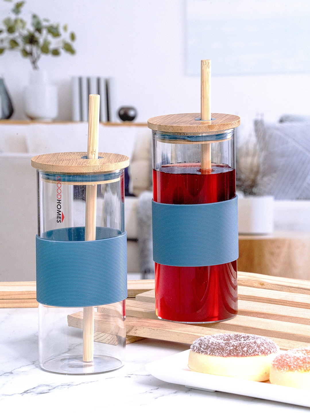 

GOODHOMES Transparent 2 Pieces Glass Bar and Drinkware 400ml