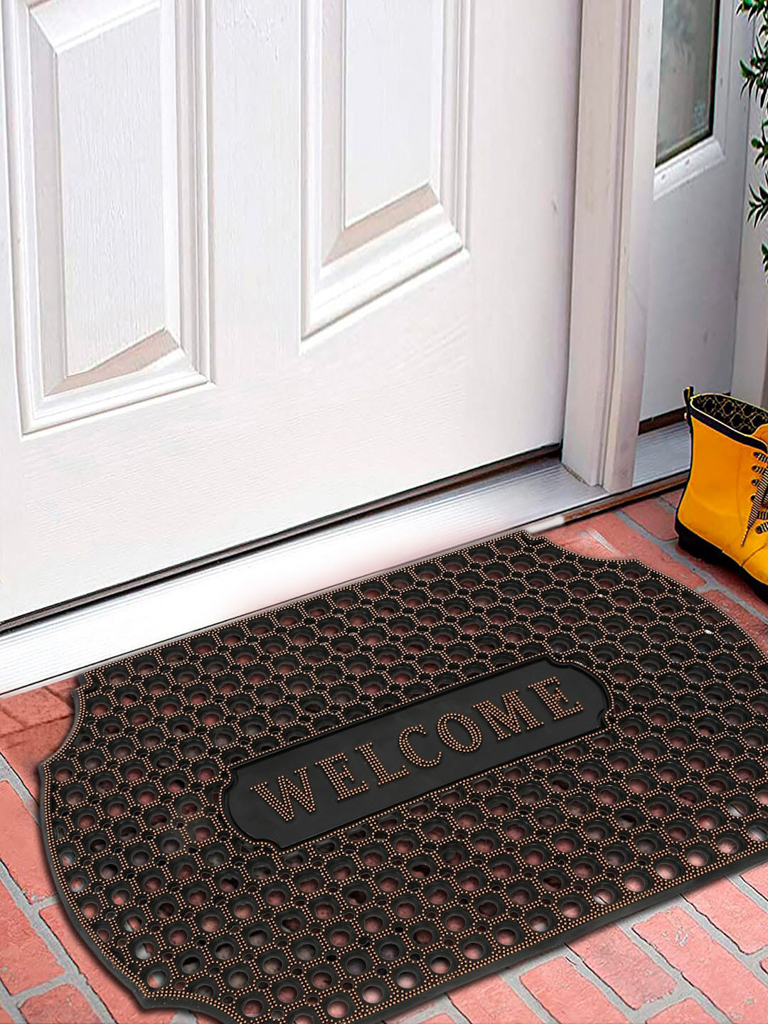 

SOKNACK Black Rubber Anti-Skid Doormat