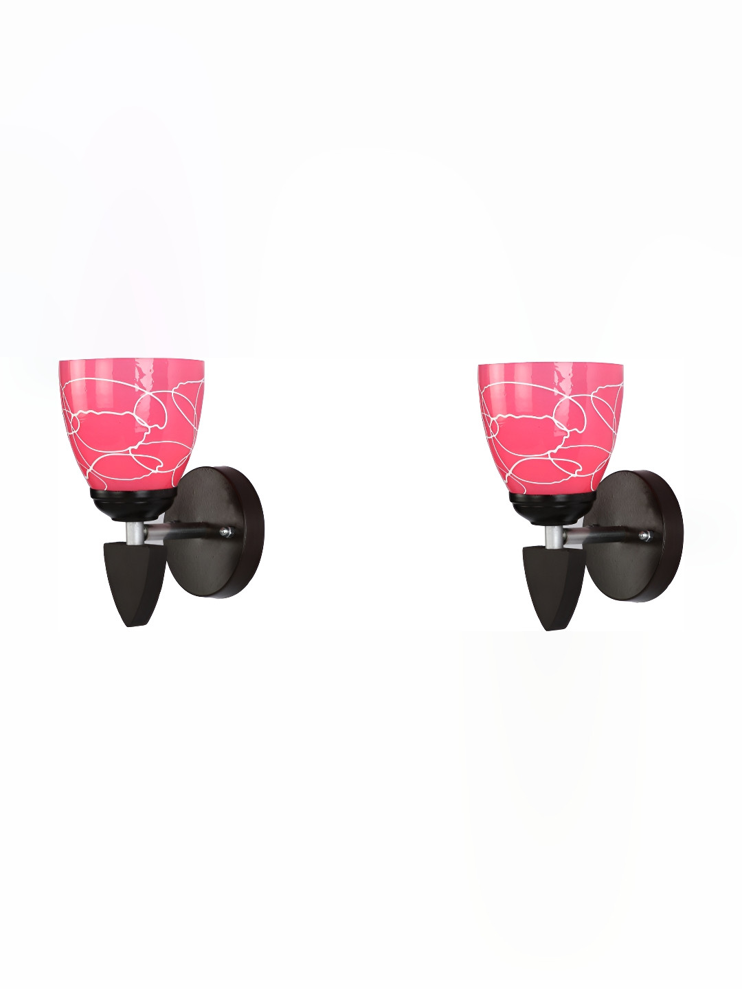 

Afast Pink 2 Pieces Textured Cylinder Glass Wall Lamp