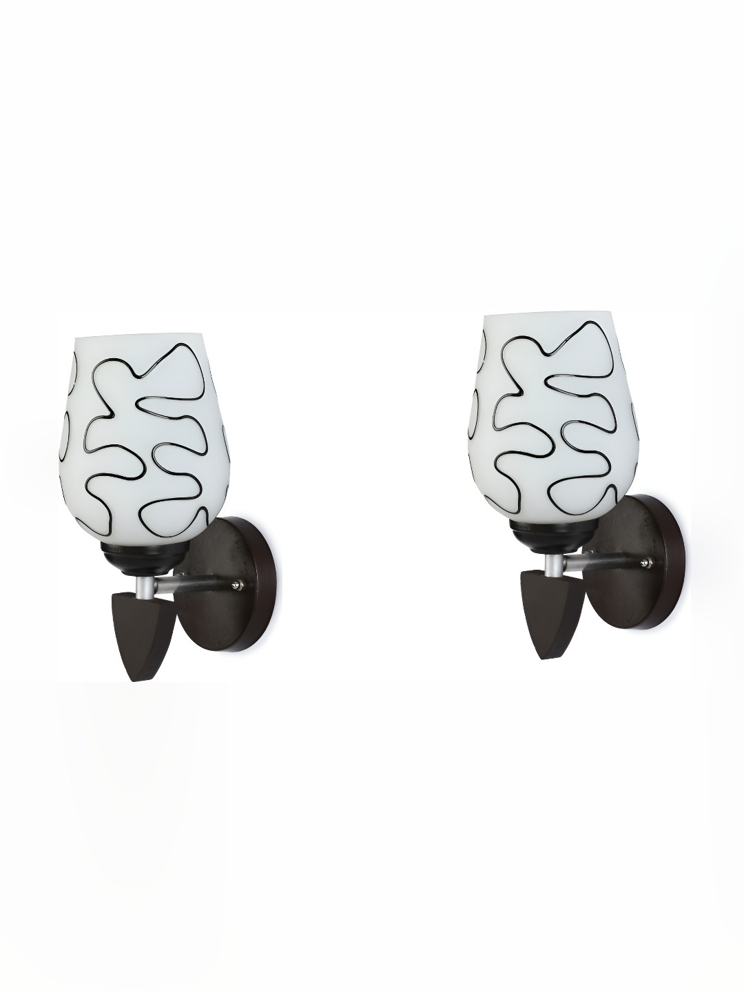 

Afast Black & White 2 Pieces Bell Shaped Glass Wall Lamp